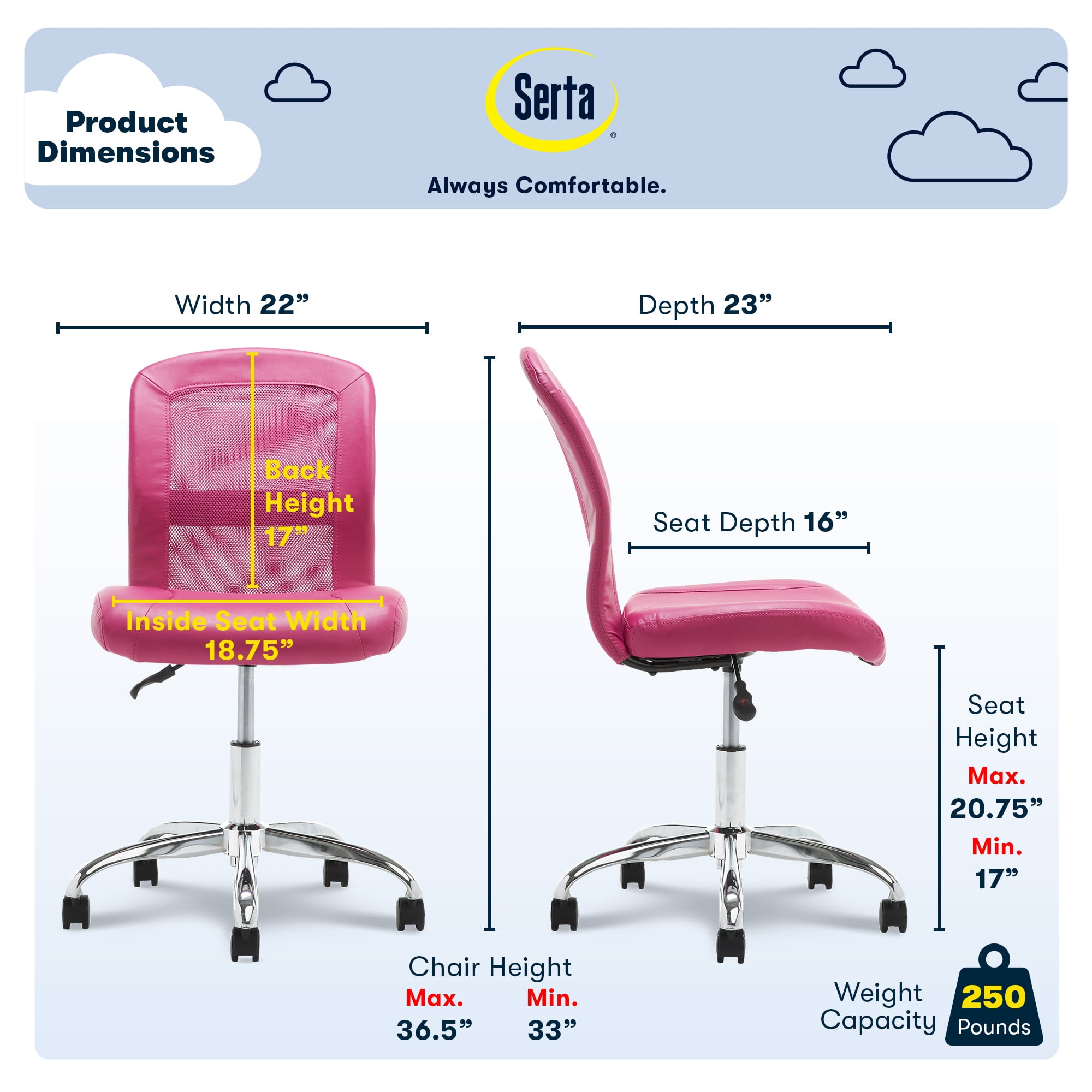 serta essentials computer chair