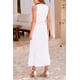 thumbnail image 2 of Vestido Midi de Verano PRETTYGARDEN para Mujer con Cuello en V y Detalle Swiss Dot Blanco Talla L, 2 of 8