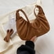 thumbnail image 2 of Bolso de hombro acolchado Bolso informal para mujer, bolso fruncido elegante de Color sólido, bolso para axila para niñas con correa ajustable, 2 of 4