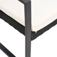 thumbnail image 3 of vidaXL 3-Seater Garden Bench with Cushions Black PP Rattan, 3 of 5