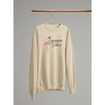 thumbnail image 3 of Weekend Vibes Flamingo Sweatshirt Women -Image by Shutterstock, Female Medium, 3 of 4