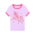 thumbnail image 5 of ATAIKU 3-10Y Toddler Little Girls Unicorn Pajamas Set 100% Viscose Big Kids 2-Piece Pjs Summer Jammies, 5 of 14