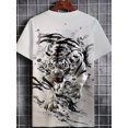 thumbnail image 2 of Men's 3D Premium White Tiger Print T-Shirt For Casual Wear, Durable High-Quality Fabric, Ideal For Restaurant Home, Lightweight And Comfortable Fit, Stylish Design For Everyday Use, 2 of 5
