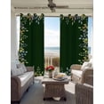 thumbnail image 6 of Green Leaf Blackout Curtains for Bedroom Living Room Darkening Curtains 63 Inches Long Pastoral Summer Botanical Watercolor Window Curtain 2 Panels Set Window Treatment Grommet Drapes 52"x63", 6 of 9