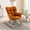 Caramel, variant on Teddy Fabric Rocking Chair, Nursery Glider with Solid Wood Rocking Base and Sturdy Metal Frame, Comfortable Seat for Nursery and Living Room, Ivory