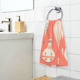 thumbnail image 3 of Yayeee 2 Pack Hand Towels for Bathroom 100% Cotton 16" x 28" Soft Absorbent Kitchen Towel, Beige Christmas Ornaments Pattern, 3 of 7
