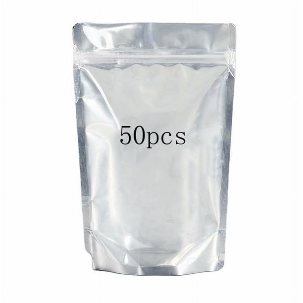 Bolsas con cierre hermético de papel de aluminio puro, bolsas ziplock, bolsas personalizadas para empaquetar té de merienda, bolsas de subenvasado, 26*35 cm, 24 seda, 50 unidades oso de fresa Electrónica