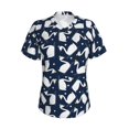 thumbnail image 5 of Zufioo Swan Print Women's Classic V-neck T-shirt, V-neck Short-sleeved Tops Home Wear, Suitable for Daily Life, Work, Outdoors-Medium, 5 of 6