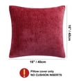 thumbnail image 7 of REGALWOVEN Set of 2 Chenille Throw Pillow Covers, Soft Decorative Cushion Covers Burgundy 16x16 Inch, 7 of 7