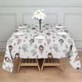 thumbnail image 3 of Fairy Princess Animal Pattern Square Tablecloth,Waterproof Square Table Cover,Wipeable Spillproof Washable Table Cover for Home Kitchen Party Decor 60"x60"(152x152cm), 3 of 6