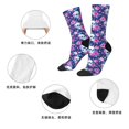 thumbnail image 5 of Honeii Skull Flower Print Adult Socks,Crew Socks,Casual Calf Socks,Daily Wear Socks for Men & Women, Perfect for Sports, Casual and Everyday Use, 5 of 6