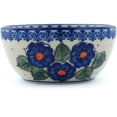 thumbnail image 3 of Polish Pottery 5¼-inch Bowl (Greek Poppies Theme) Signature UNIKAT Hand Painted in Boleslawiec, Poland + Certificate of Authenticity, 3 of 6