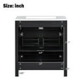 thumbnail image 4 of 30" Bathroom Vanity with Ceramic Sink, Modern Black Single Bathroom Cabinet with 2 Doors and a Shelf, Soft Close Doors, 4 of 19