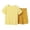 Yellow, variant on HAOTAGS Teen Girls Summer Short Sleeve Outfit Set (2-17) Soft Modal Cotton Two-Piece Lounge Sleepwear Pink Size 5T