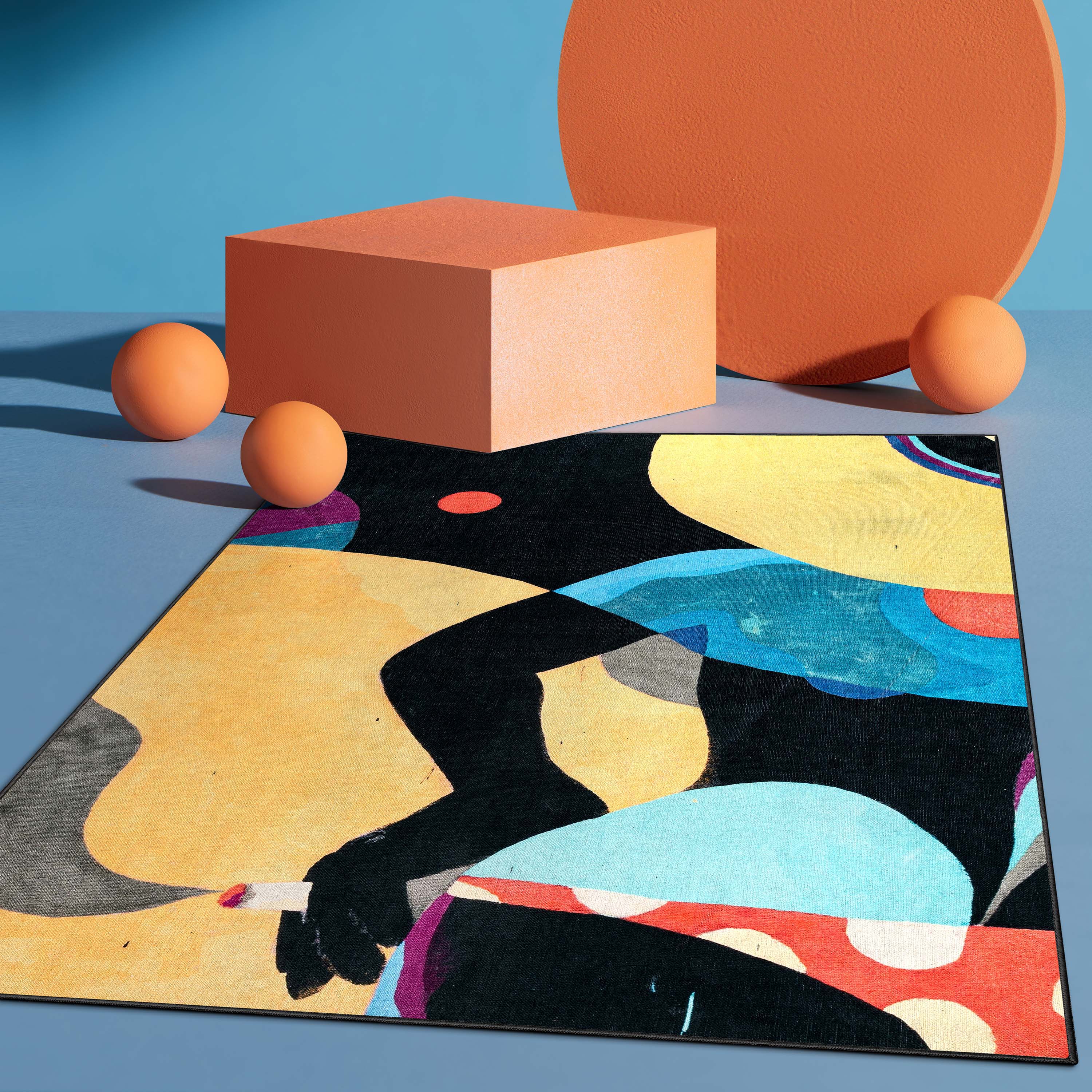 Well Woven x Misha Tyutyunik The Sunday Jungle Collection Life's a Beach Modern Abstract Multi 5'3" x 7'3" Area Rug