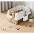 thumbnail image 2 of Royalbelle Bac à Litière pour Chat en Acier Inoxydable Blanc, Grand Bac Métallique Fermé avec Couvercle, 2 of 7