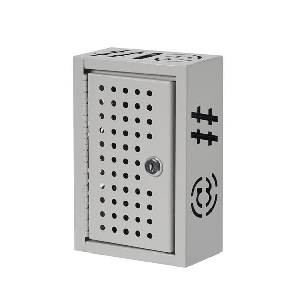 EASY LIFE PRODUCTS Cell Phone Lock Box, Smart Phone Downtime Box, classroom, gymbox, standard safe with key, 8.25x5.5x2.5 inches (gray)