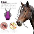 thumbnail image 2 of 2 Pieces Horse Fly Mask Horse Mask With Ears Smooth And Elasticity Fly Mask With Uv Protection (purple, Pink) Yw, 2 of 3