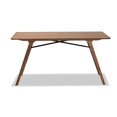 thumbnail image 2 of Baxton Studio Table à Manger en Bois Fini Noyer Brun Style Mid-Century Modern Transitionnel, 2 of 5
