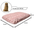 thumbnail image 2 of Russian Pet Bed, Monochrome Traditional Slavic Motifs Stitch Style Petit Point Illustration, Resistant Pad for Dogs and Cats Cushion with Removable Cover, 24" x 39", Vermilion and White, by Ambesonne, 2 of 4