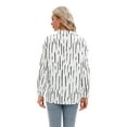 thumbnail image 3 of Women Blouses Fashion Long Sleeve Striped Button Shirts Side Slit Office Lady Business Dressy Fall Casual Blouse Tops, White S-2XL, 3 of 9