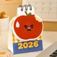 thumbnail image 3 of Funny Apple Design Calendar Desk Calendar, 3D Cartoon Desktop Calendar, Daily & Every Week Days Planner, Cute Home Office Room Decor University, School Calendar 2026, Red Apples, 3 of 6