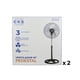 thumbnail image 2 of 2 Piezas Ventilador de piso 16 Pulgadas 3 Aspas de Metal 65W 3 Velocidades Pedestal Altura Ajustable Amplia oscilación, 2 of 6