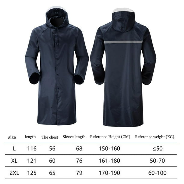 BELOVING Men s Packable Rain Jacket Hooded Lightweight Waterproof Raincoat for Cycling XL Walmart