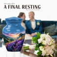 thumbnail image 4 of JAGASY Lavender Grass Miniature Urns for Adult Male - Sunrise Keepsake Urn for Mother - Small Mountain Cremation Urn for Burial - Decorative Blue Urns for Men and Women Remains - 3 Inch, 4 of 7