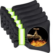 Outdoor Faucet Cover for Winter - Pro 7.1"W x 10.6"H Outdoor Water Faucet Cover Socks for Winter Freeze Protection Pipe Insulation Reusable Waterproof Insulated Spigot backflow Cover,Black