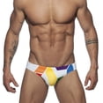 thumbnail image 1 of Bañador para hombre, bañador de cintura baja con estampado de triángulos, bañador ajustado de encaje, pantalones cortos antivergüenza para hombre, 1 of 5