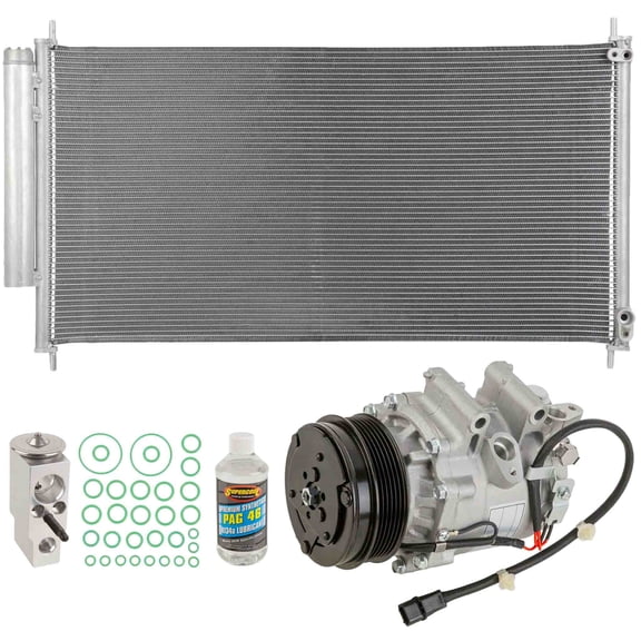 For Honda Civic 2012 2013 2014 A/C Kit w/ AC Compressor Condenser & Drier - BuyAutoParts