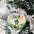 thumbnail image 3 of Happy St. Patrick’s Day Manx with Green Hat Shamrocks Rainbow Ceramic Round Ornament Cat Lover Kitten Owner Gifts Home Tree Decor - 03007, 3 of 5