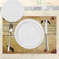 thumbnail image 3 of Ambesonne Vintage Place Mats Set of 4, Birds on Cable Grunge, Standard Size, Mustard, 3 of 6