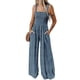 thumbnail image 1 of Women's Casual Loose Sleeveless Printed Wide-Leg Jumpsuit red floral XXL, 1 of 4