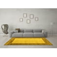 thumbnail image 3 of Ahgly Company Machine Washable Indoor Rectangle Abstract Yellow Modern Area Rugs, 6' x 9', 3 of 4