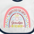 thumbnail image 4 of Inktastic Handpicked for Earth by My Grandpa in Heaven Rainbow Boys or Girls Baby Bib, 4 of 4