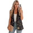 thumbnail image 2 of Psesaysky Astronomy Print Womens Waistcoat Vest Sleeveless Blazers for Women Business Casual Fashion Open Front Suit Vest, Size 5XL, 2 of 6