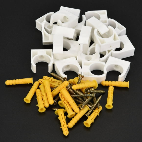 Gas Pipe Clamp,20pcs 16/20/25/32mm U Shaped Water Pipe Clamp PVC Clamp True Excellence