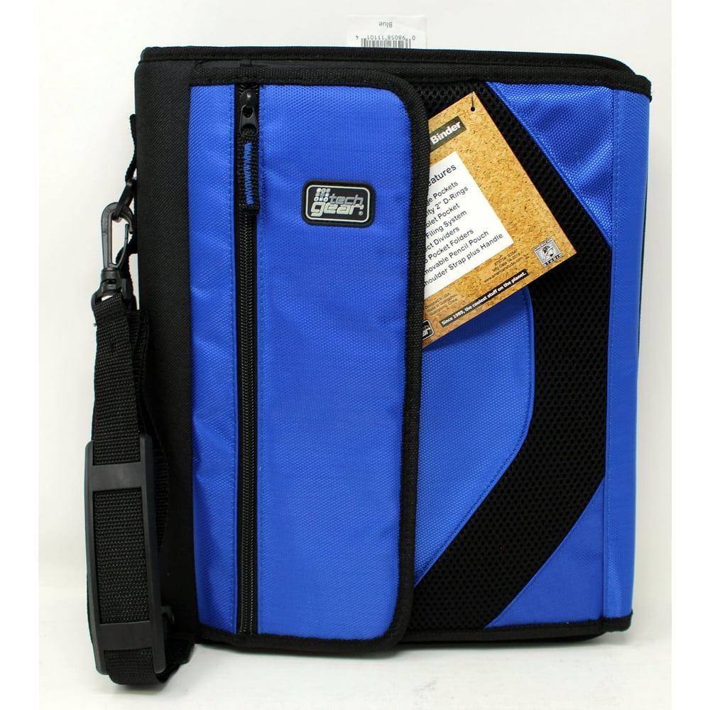 Tech Gear MultiPurpose Zipper DBinder Blue 1 Count