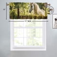 thumbnail image 4 of Horse Window Curtain Valances Western Farmhouse Farm Animal Wooden Fence Spring Scenery Rod Pocket Window Valance for Living Room Bathroom Bedroom Kitchen 54 by 18 in, 1 Panel, 4 of 6