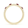 thumbnail image 2 of ANGARA Natural Nature Inspired Round Ruby & Diamond Filigree Ring in 14K Yellow Gold for Women (Size-3mm) | July Birthstone Jewelry for Her, 2 of 9