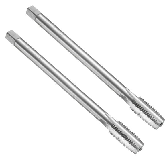Uxcell 2pcs Straight Flute Thread Taps, M11 x 1.5 H2 130mm Extra Long Metric Screw Machine Tap Threading Tapping Tools