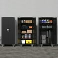 thumbnail image 7 of Aobabo 72 Inch Rolling Locking Storage Cabinet w/ Adjustable Shelves, Black, 7 of 7