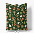 thumbnail image 5 of Gingerbread Christmas Throw Blanket Green 30x40, Soft Fuzzy Plush Fleece Cozy Warm Blanket, Ideal Gift for Kids Adults Women Men, Holiday Bedding Home Decor, 5 of 6