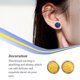 thumbnail image 4 of Pendientes Qarigey 1 par acero inoxidable mujer decorativos novias regalos, 4 of 6
