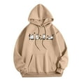 thumbnail image 1 of WEAIXIMIUNG Chandails en Molleton d'Automne pour Femmes Plus Sweat à Capuche Décontracté à Col Rond avec Poche Imprimée, 1 of 3