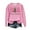 Pink, variant on asdoklhq Christmas Clearance under $5, Christmas Gifts for Women Women's Christmas Printed Round Neck Long Sleeved Top Loose Fitting Sweater