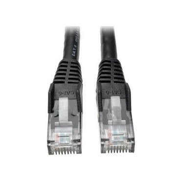 Tripp Lite Premium Cat6 Gigabit Snagless Molded UTP Patch Cable, 24 AWG, 550 MHz/1 Gbps (RJ45 M/M), Black, 35 ft. (N201-035-BK)