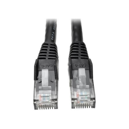 UPC: 0037332204905 | Tripp Lite Premium Cat6 Gigabit Snagless Molded UTP Patch Cable 24 AWG 550 MHz/1 Gbps (RJ45 M/M) Black 35 ft. (N201-035-BK)